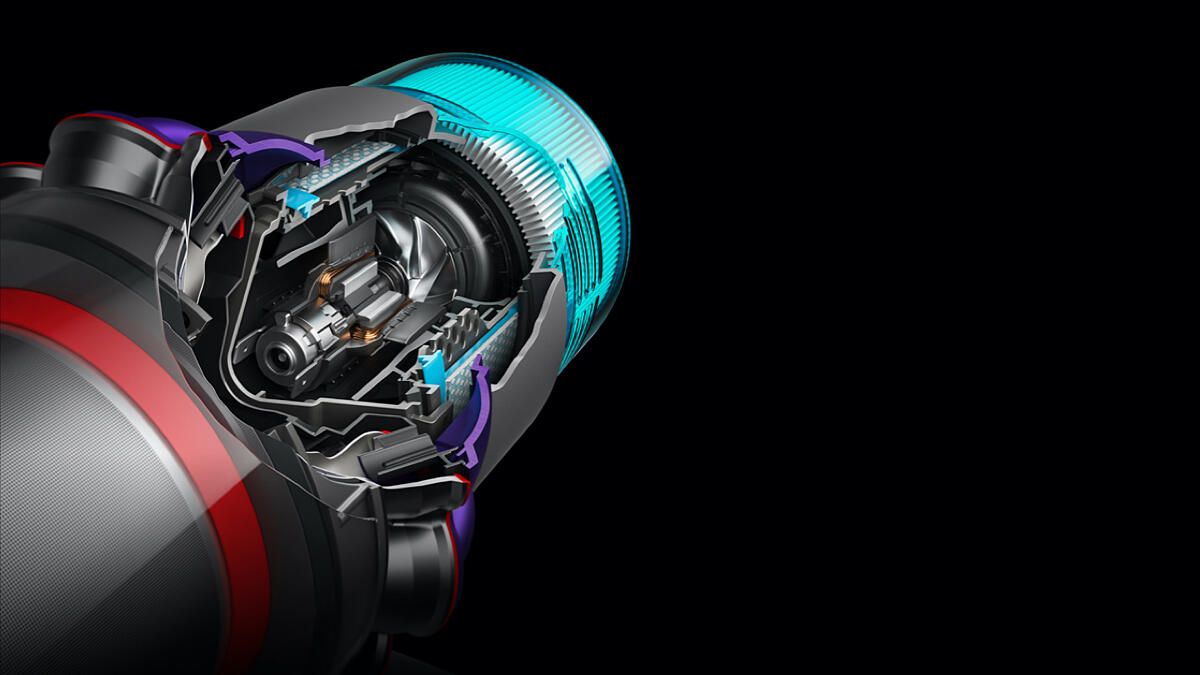 Exploded diagram revealing the powerful electric motor.